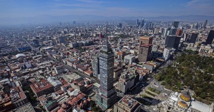 Una vista aérea de la Ciudad de México.