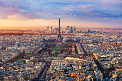 El horizonte de París desde arriba