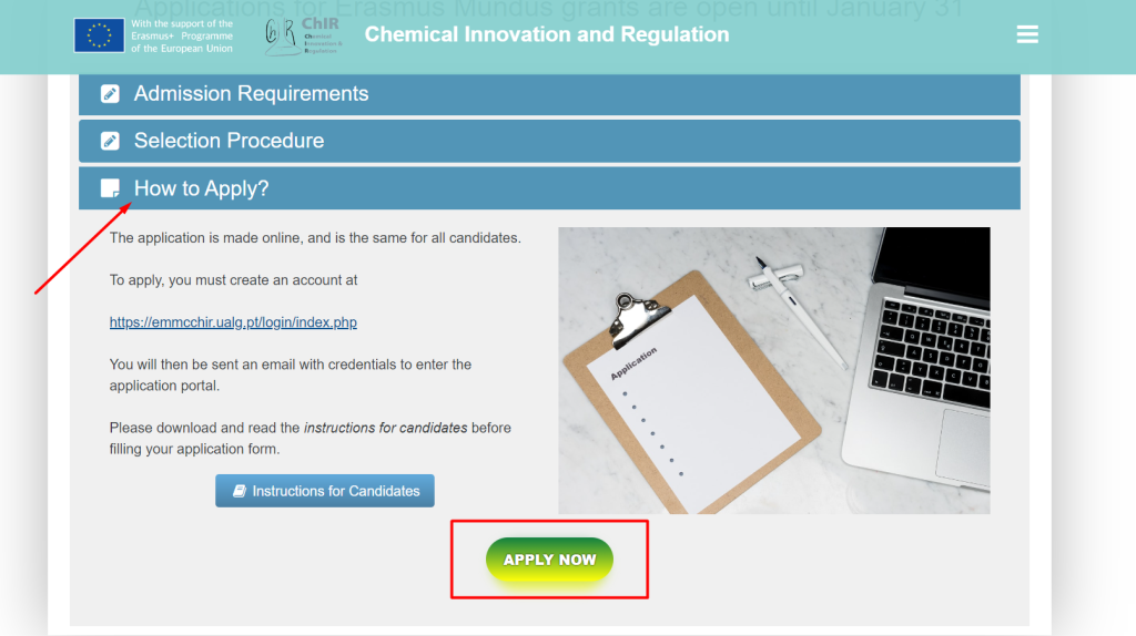 Erasmus Mundus Application Form